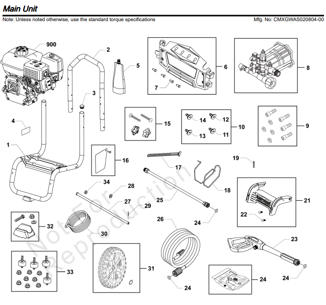 Craftsman CMXGWAS02080400 Replacement Parts replacement parts and